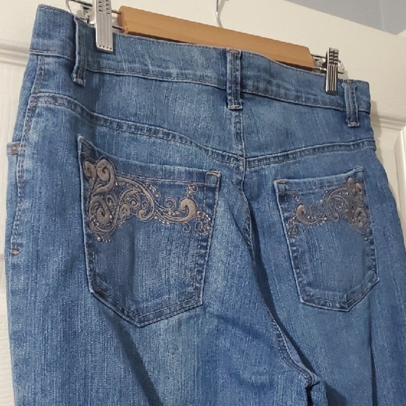 Gloria Vanderbilt Amanda jeans women's size 10 Vguc embellished back pockets - Picture 7 of 7